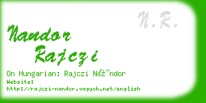 nandor rajczi business card